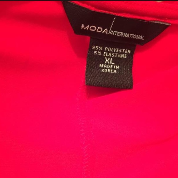 Moda International red v- neck midi wrap dress XL - Picture 3 of 4